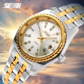 SKMEI Hot sale 9098 Luxury fashion  stainless steel Quartz watch men wrist watch